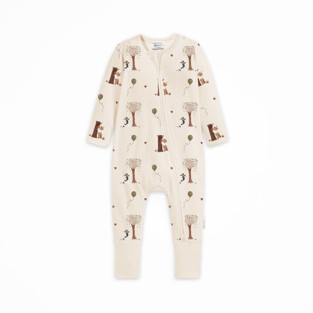 Autumn Bears - Bamboo Zipsuit Boys Baby Clothing
