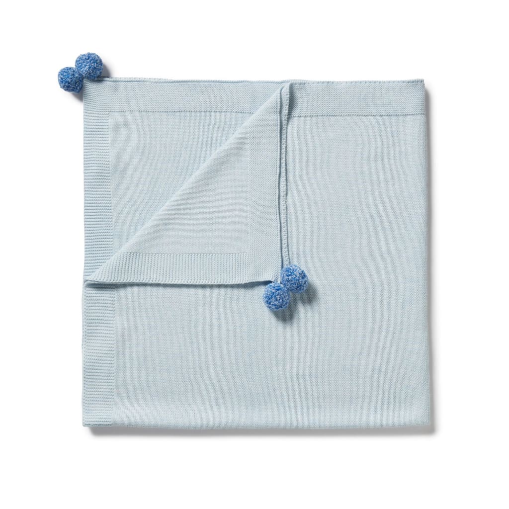 Bluebell Fleck Knitted Blanket - Blankets