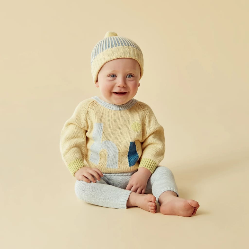 Bluebell Fleck Knitted Legging - Baby Boy Clothing