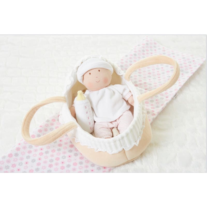 Bonikka - Grace Baby Doll in Carry Cot With Bottle & Blanket - Play>Dolls & Clothing