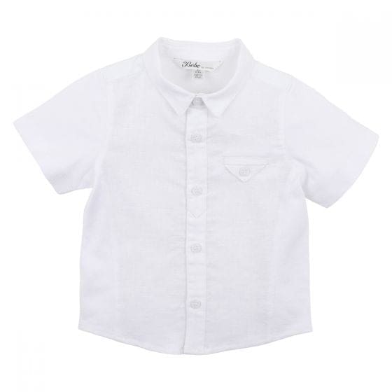 Boys - William White Knit Linen Shirt - Wear>Kids>Boys