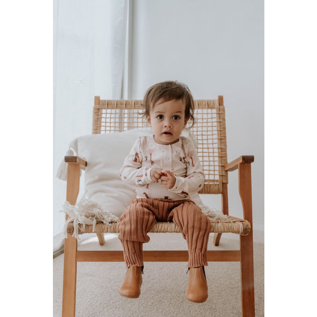 Chocolate Knitwear - Ribbed Leggings Baby Boy Clothing