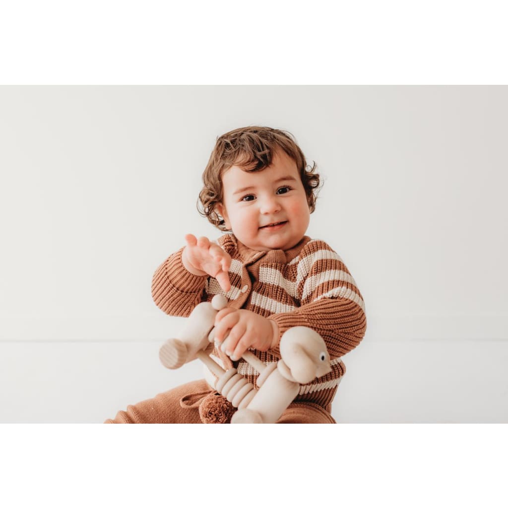Chocolate Knitwear - Striped Cardigan Boys Baby Clothing