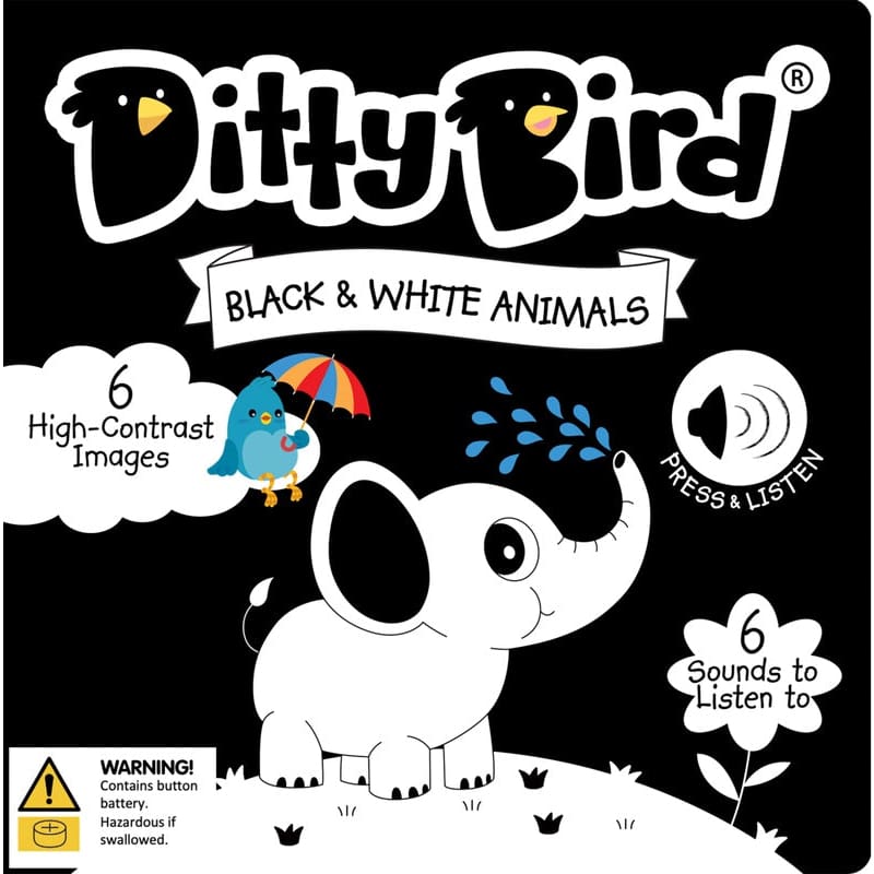 Ditty Bird Black & White Animals Board Book - Board Books
