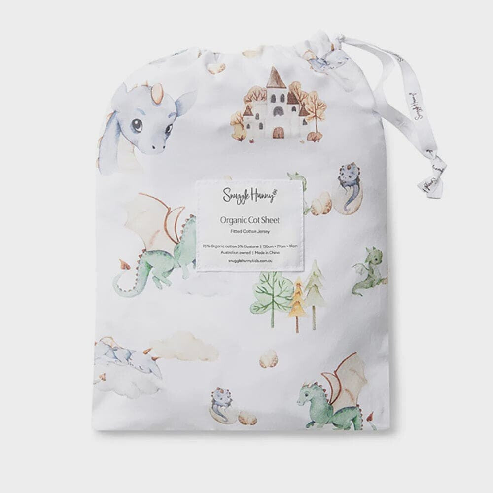 Dragon Organic Fitted Cot Sheet - Bassinet &amp; Cot Sheets