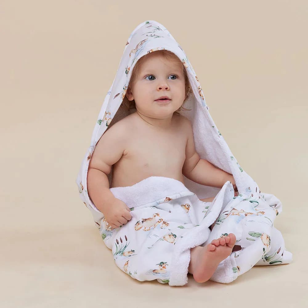 Duck Pond Organic Hooded Baby Towel - Towels