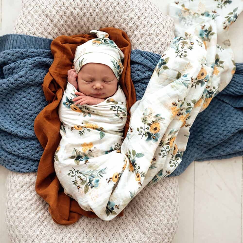 Garden Bee Organic Muslin Wrap - Limited Edition - Muslins Wraps &amp; Swaddles