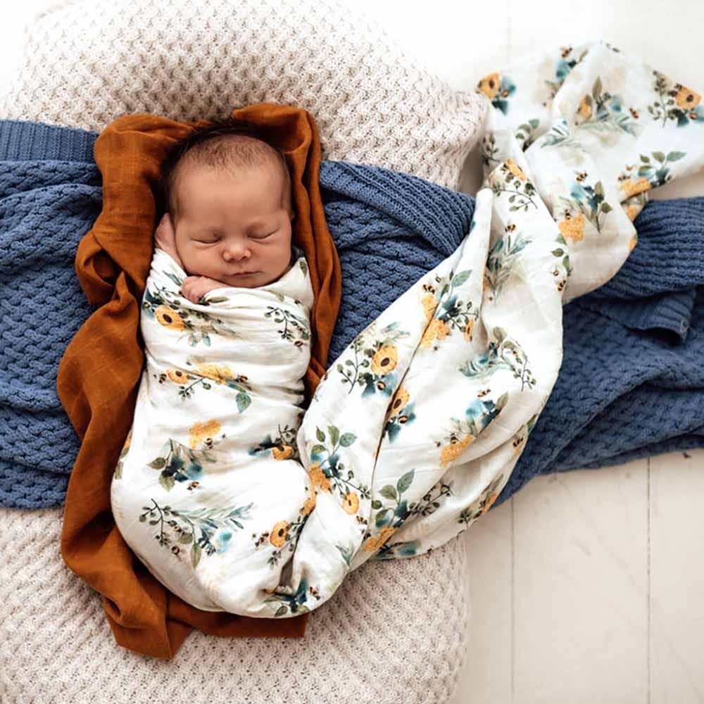 Garden Bee organic Muslin Wrap - Limited Edition - Muslins Wraps &amp; Swaddles