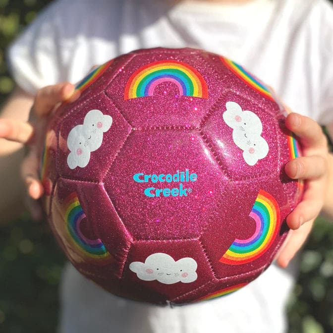 Glitter Soccer Ball - Rainbow (Size 3) - Toys