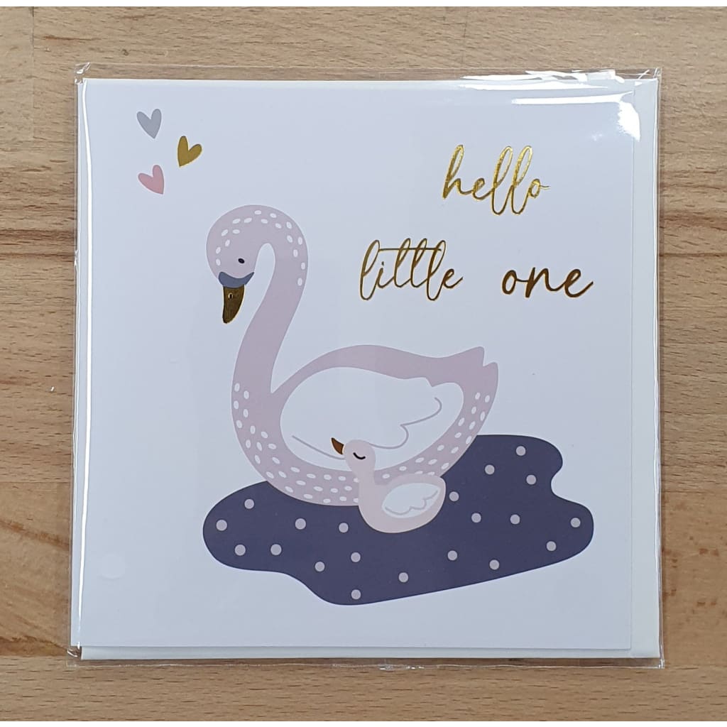 Greeting Card - Petite Vous - Swan Hello Little One - Greeting Cards