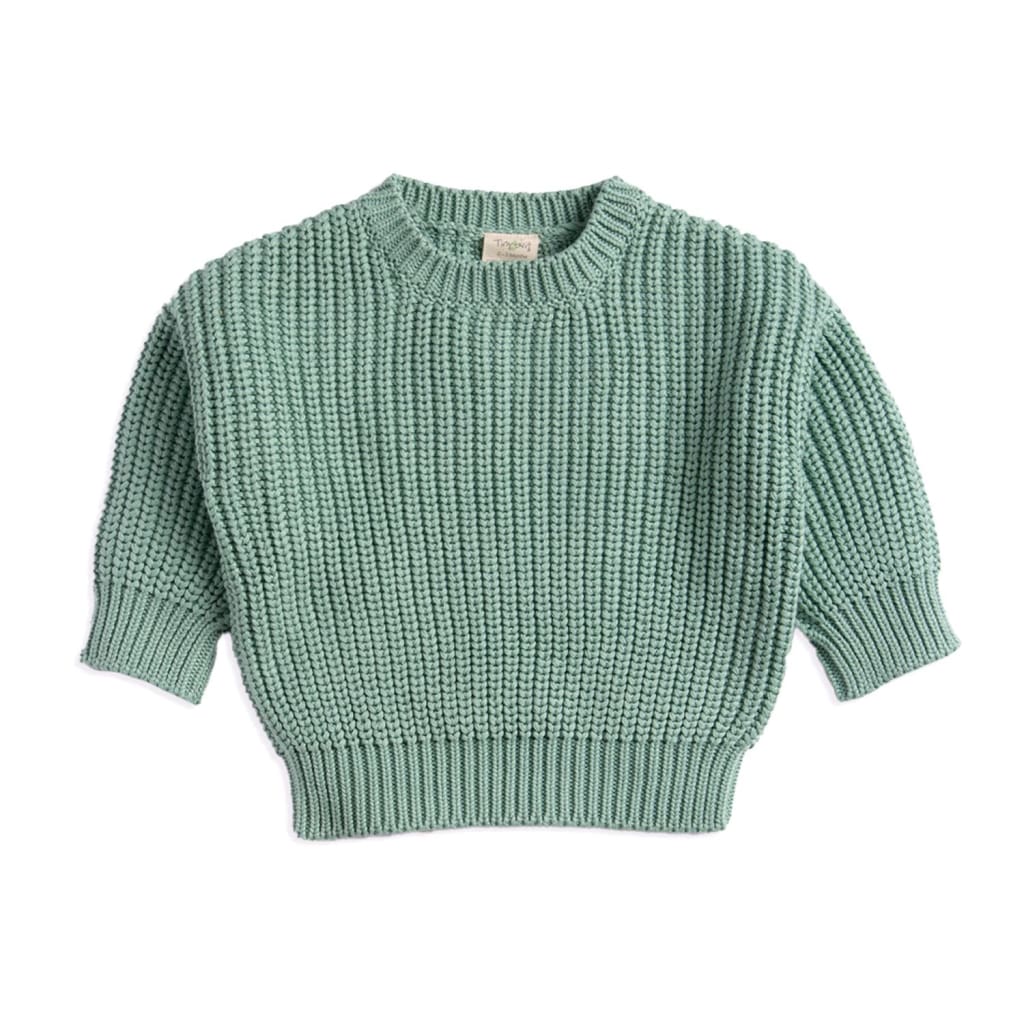 Knitted Chunky Jumper - Emerald - Boys Clothing