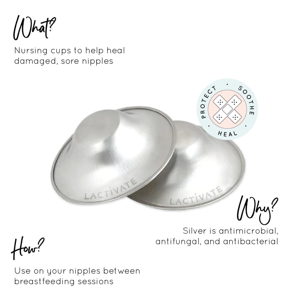 Lactivate Silver Nursing Cups - For Mum
