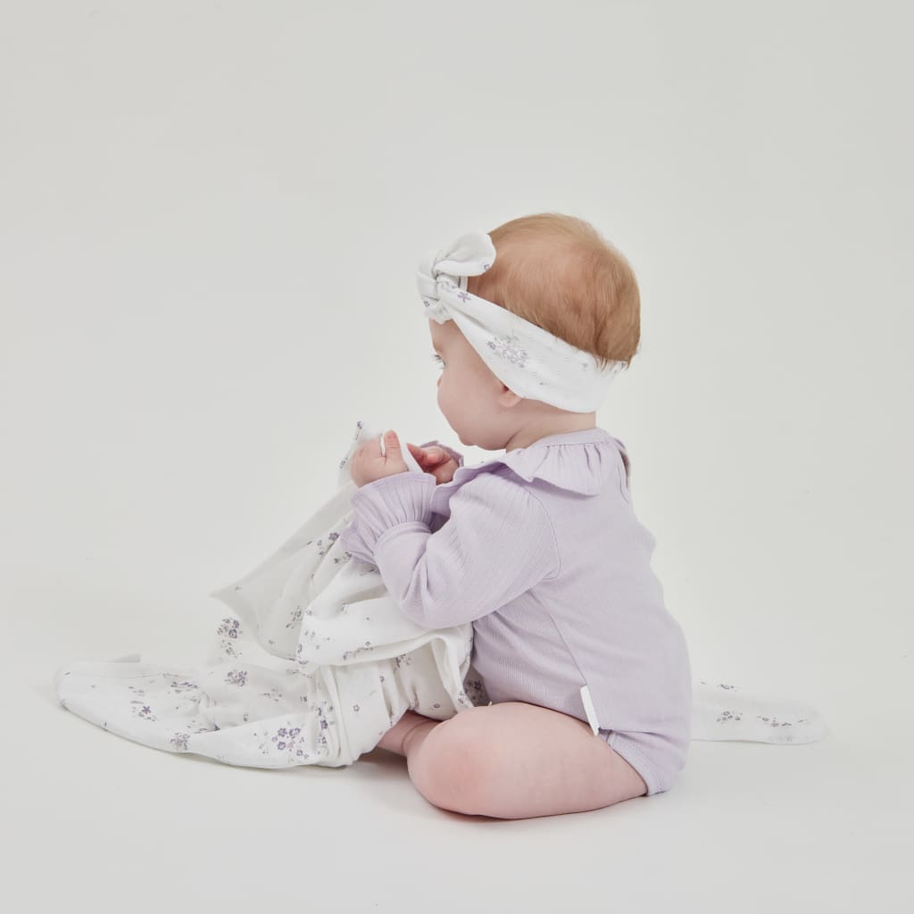Lavender Pointelle Rib Onesie - Baby Girl Clothing