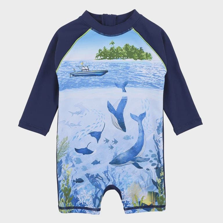Max Whale Long Sleeve Sunsuit - Swim