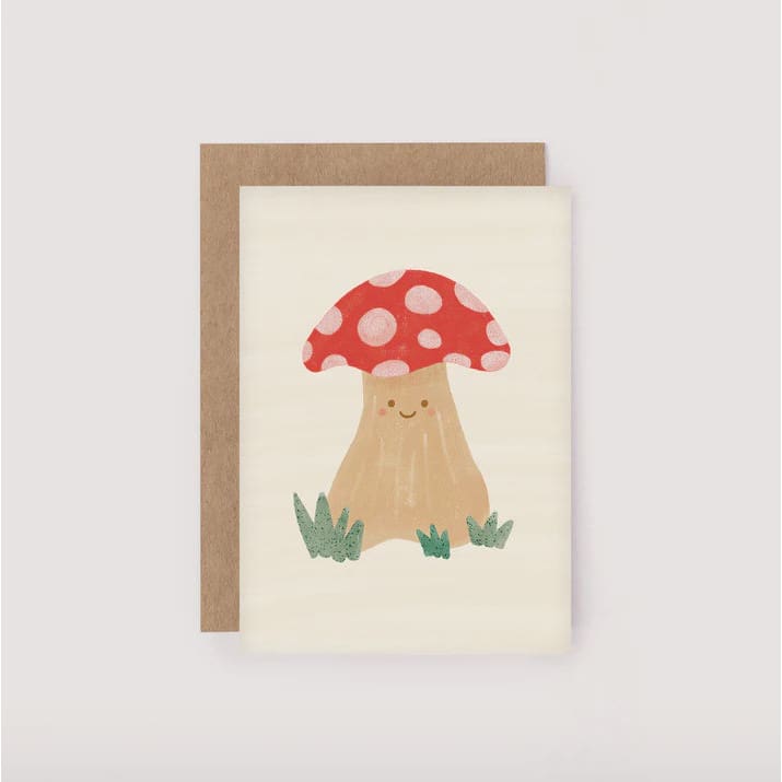Mushroom Mini Greeting Card - Greeting Cards