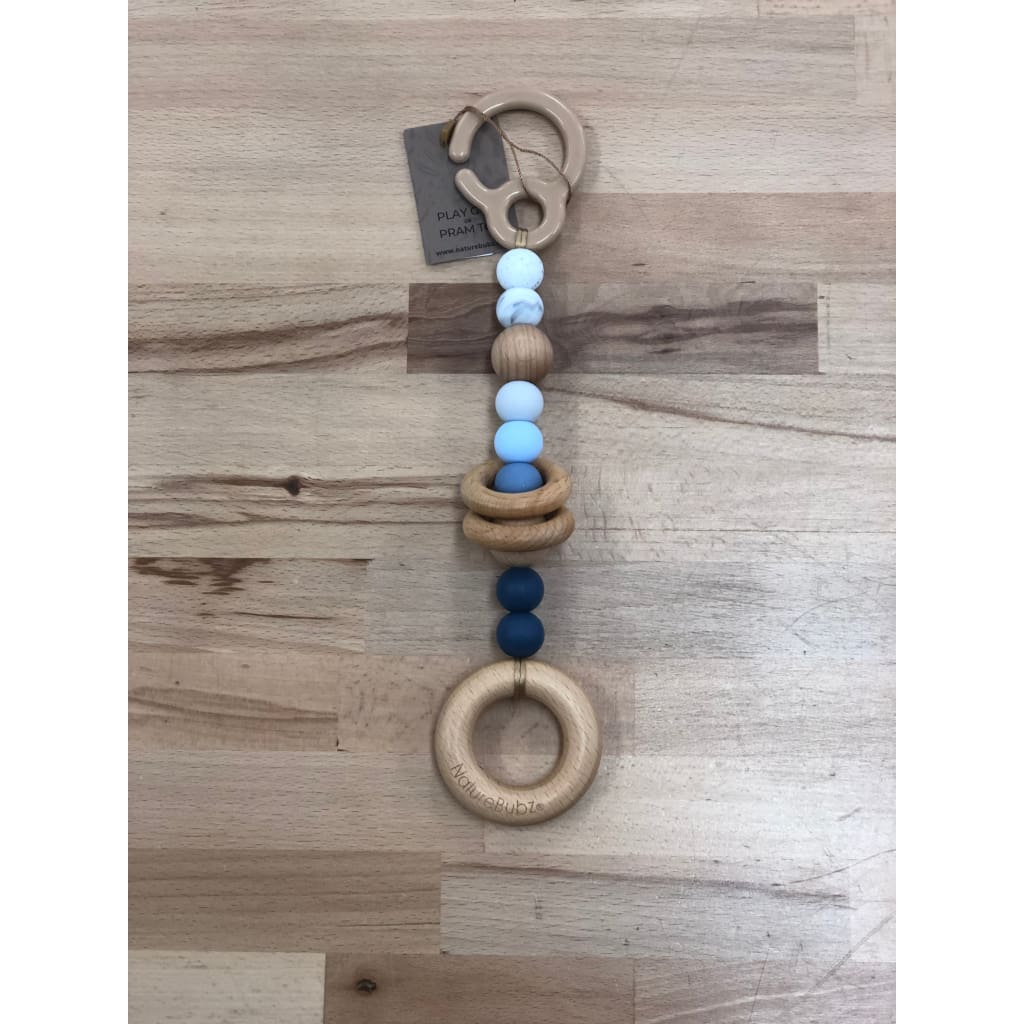 Naturebubz PlayGym/Play Toy - Beech Duo Teether - Blue Multi - Baby Boy Clothing