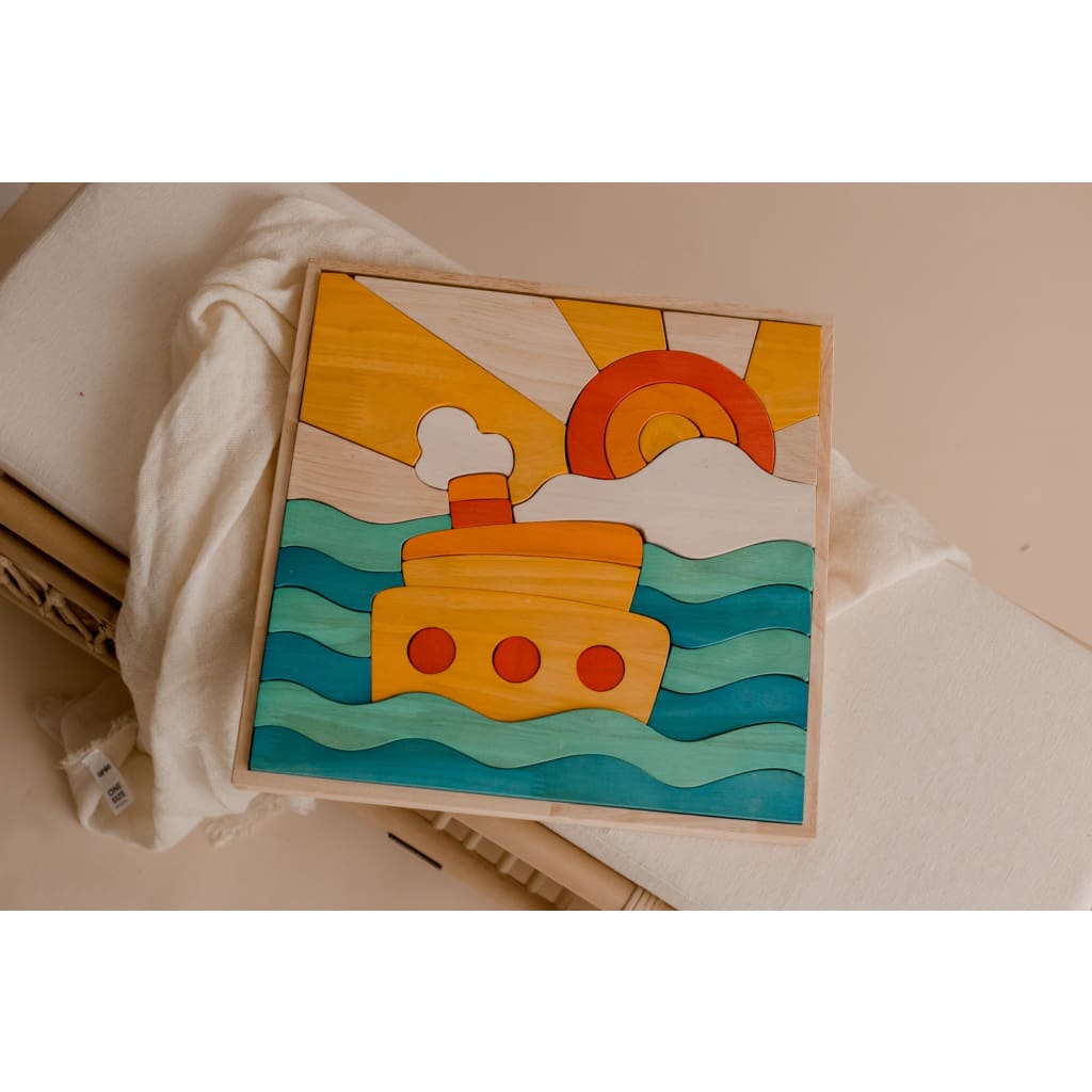 Ocean Scene Puzzle and Play Set - Toys