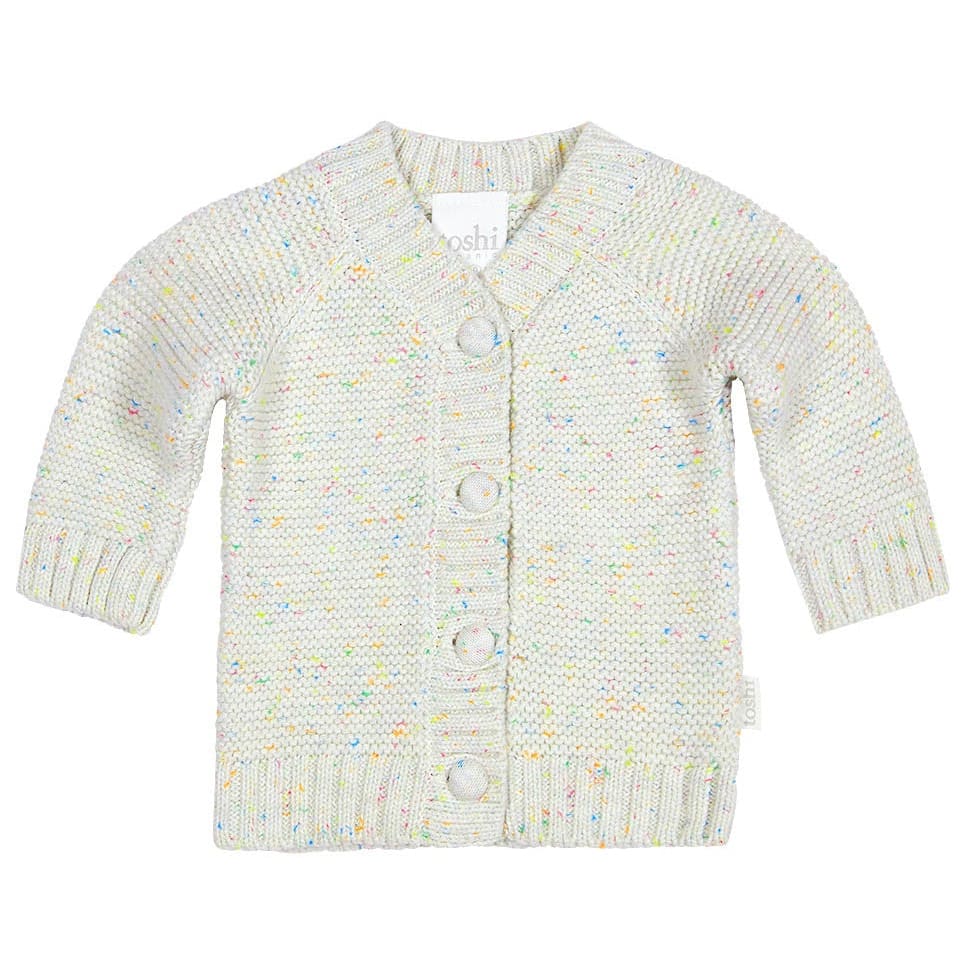 Organic Cardigan Andy - Snowflake Girls Baby Clothing