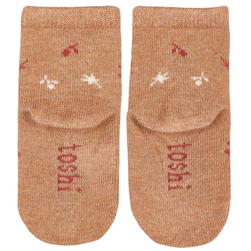 Organic Jacquard Ankle Socks - Maple Leaves - Socks