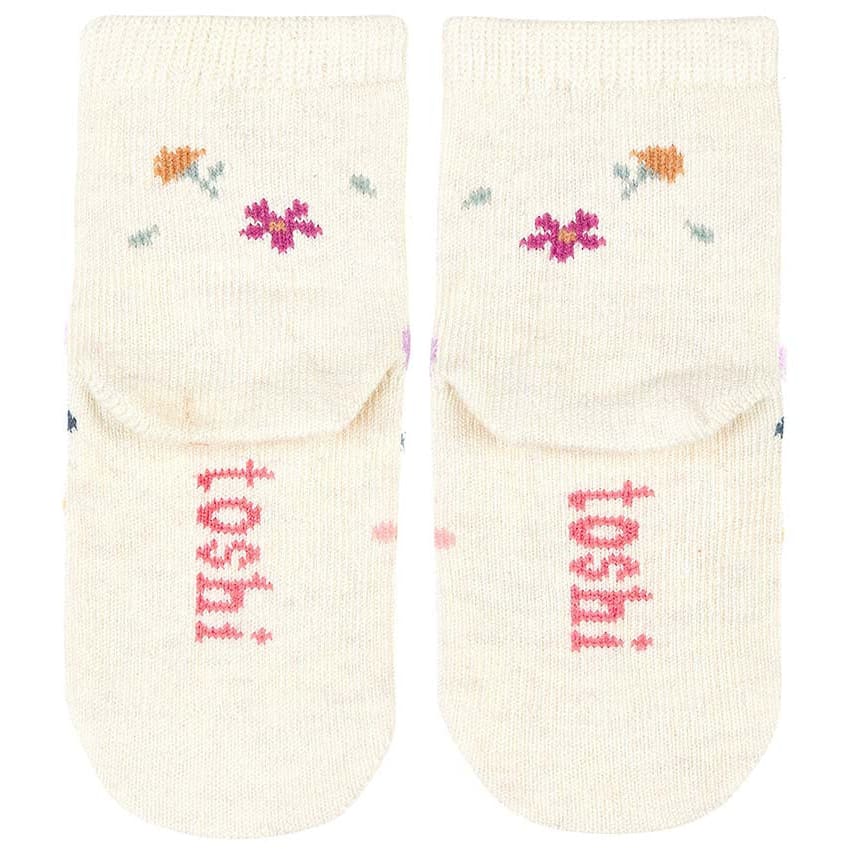 Organic Jacquard Ankle Socks - Wild Flowers - Socks