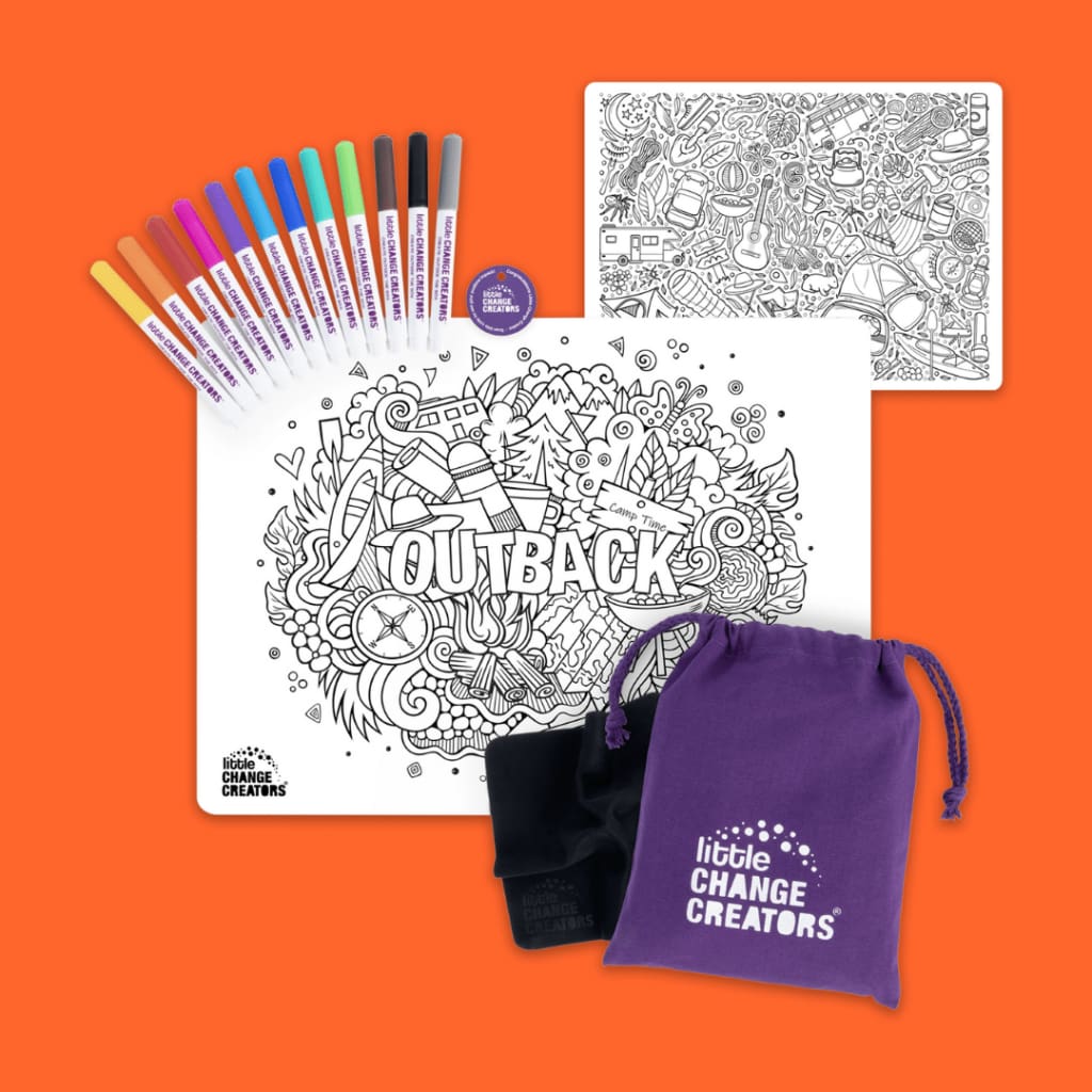 OUTBACK Re-FUN-able Colouring Set - Arts &amp; Crafts