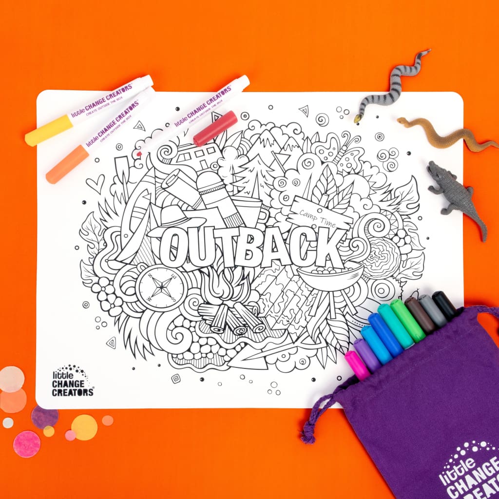 OUTBACK Re-FUN-able Colouring Set - Arts &amp; Crafts
