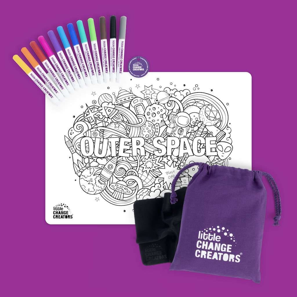 OUTER SPACE Re-FUN-able Colouring Set - Arts & Crafts
