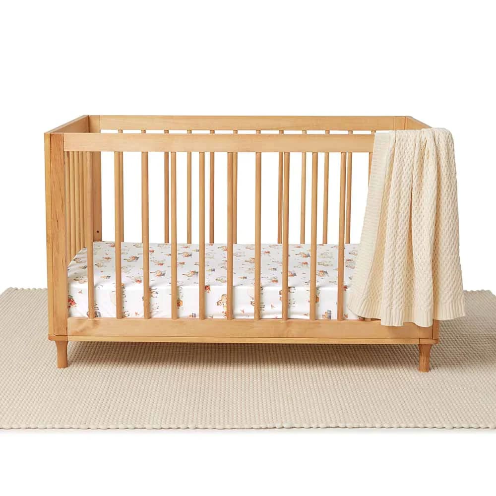 Pony Pals Organic Fitted Cot Sheet - Bassinet &amp; Sheets