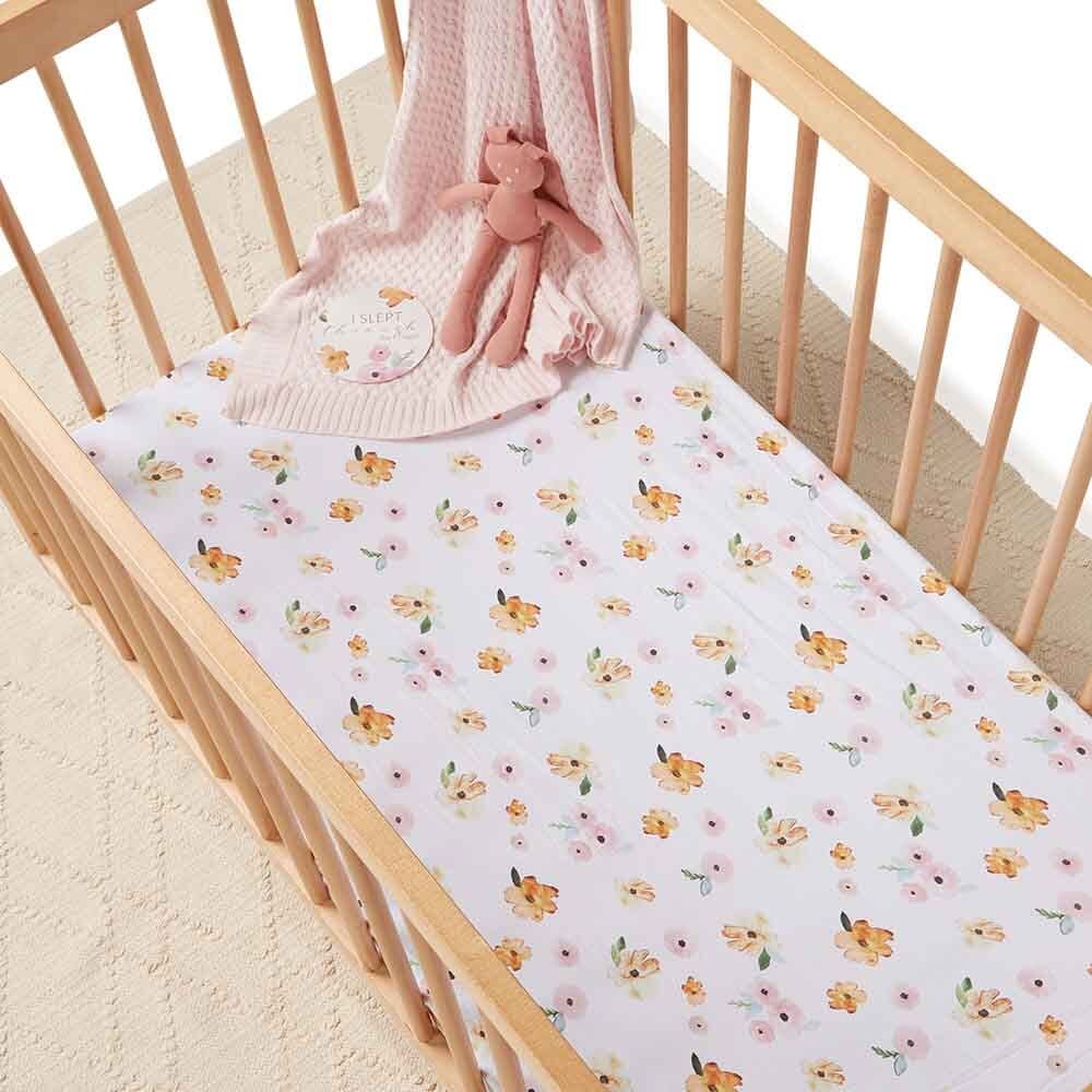 Poppy - Fitted Jersey Cot Sheet - Sleep>Bedding