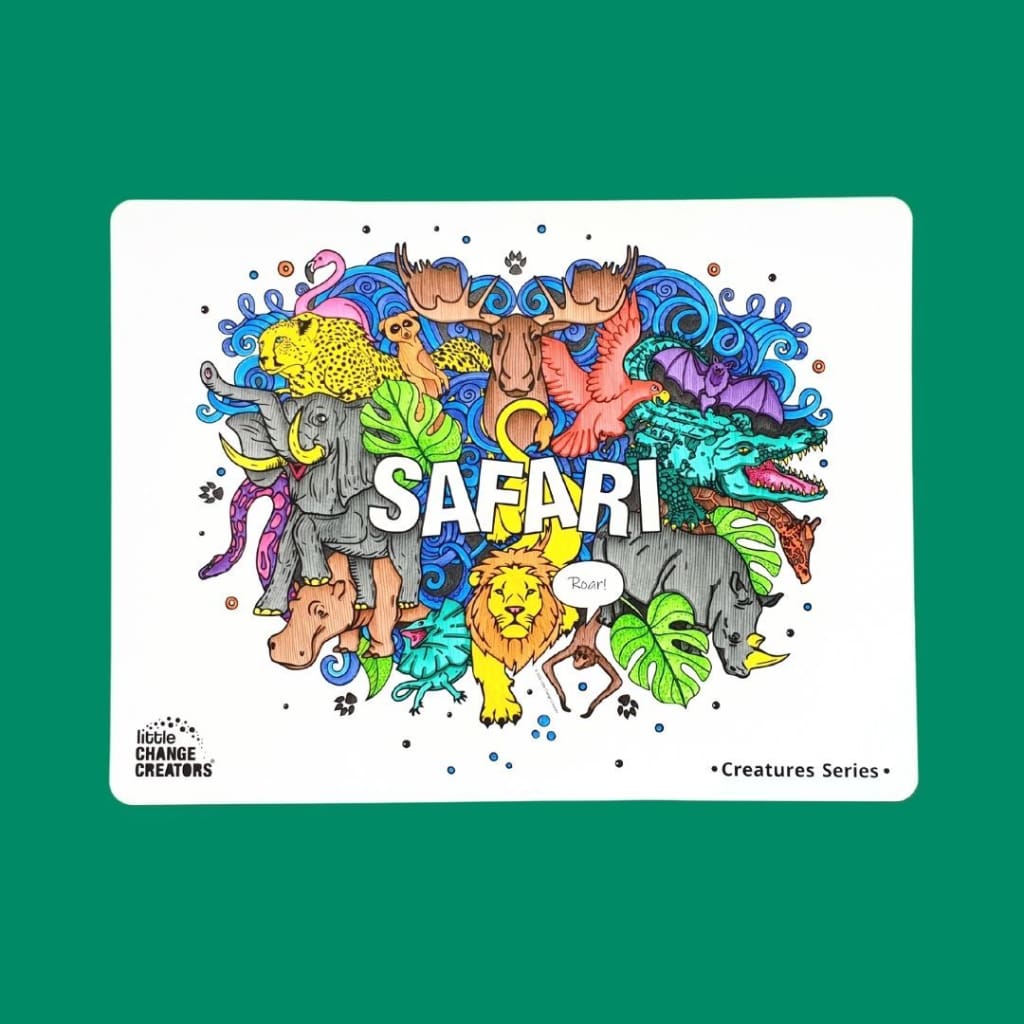SAFARI Re-FUN-able Colouring Set - Arts &amp; Crafts