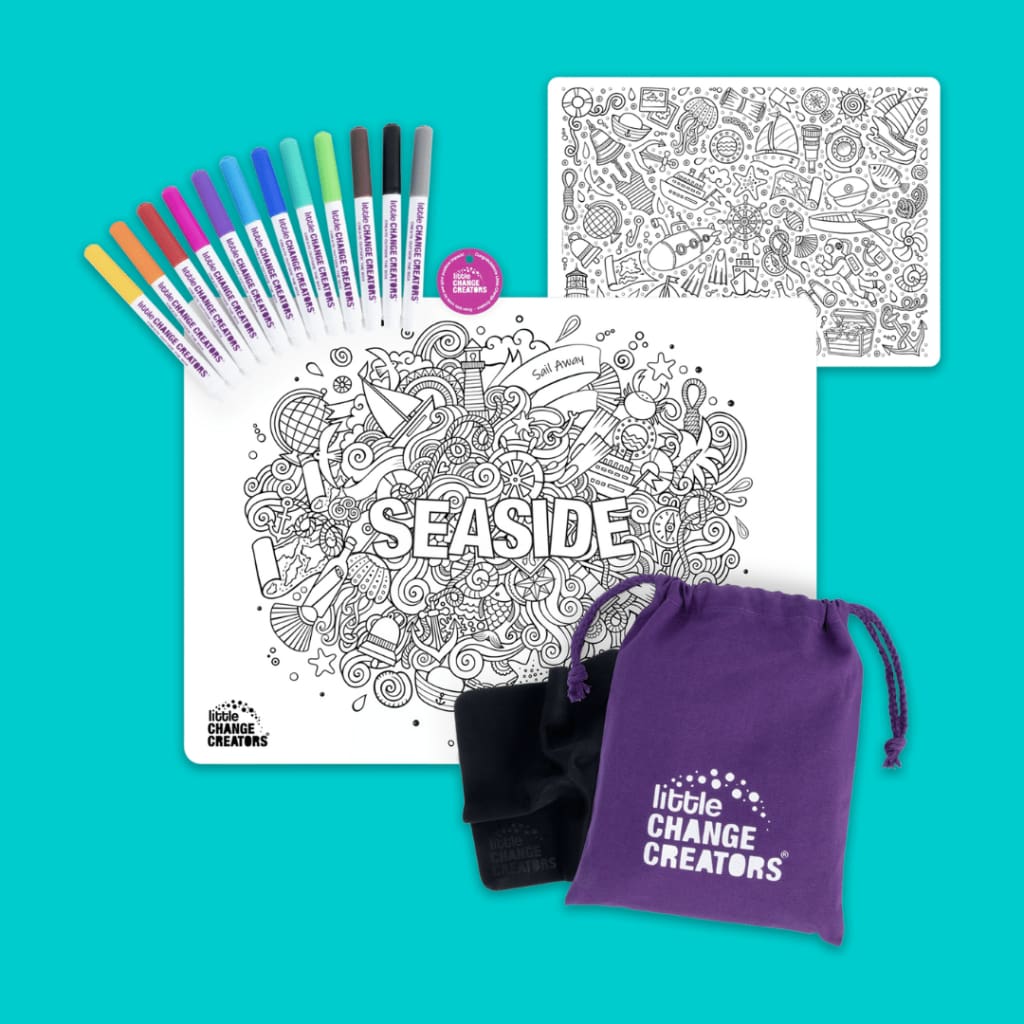 SEASIDE Re-FUN-able Colouring Set - Arts & Crafts