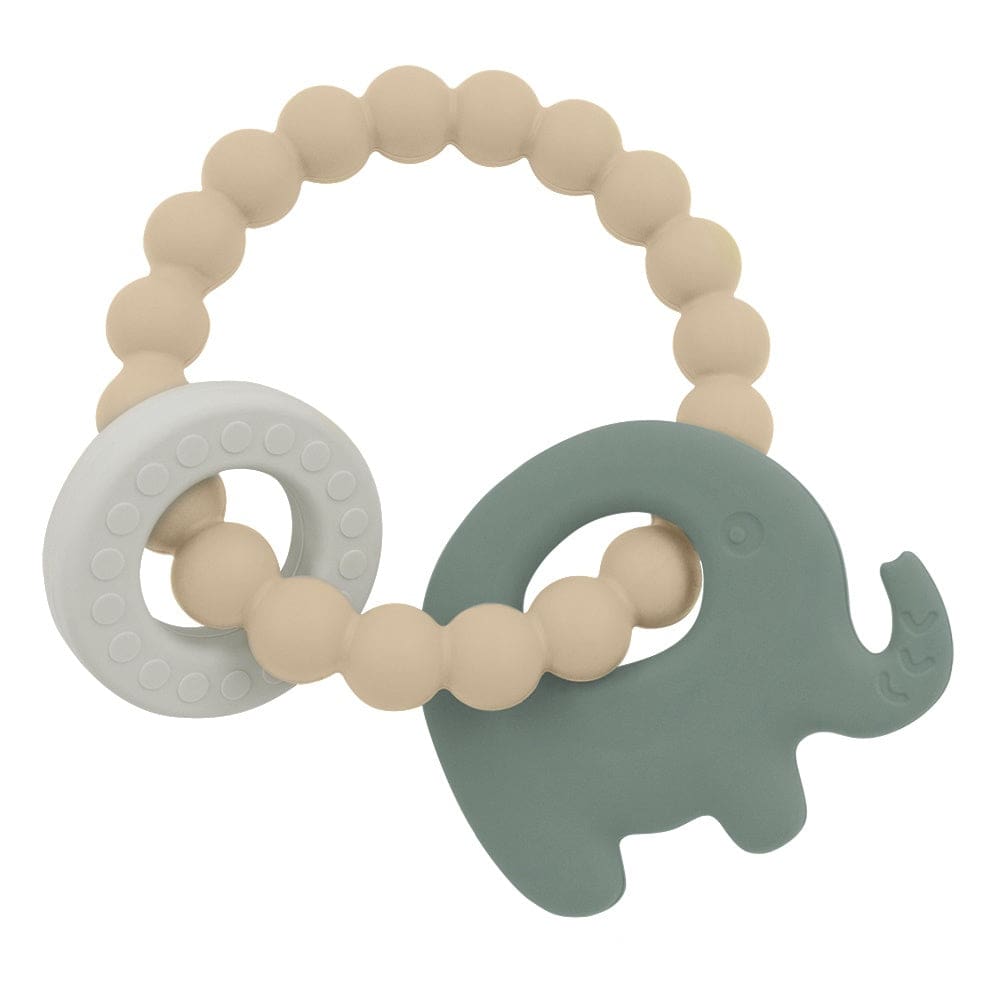 Silicone Elephant Teether Ring - Sage - Teethers