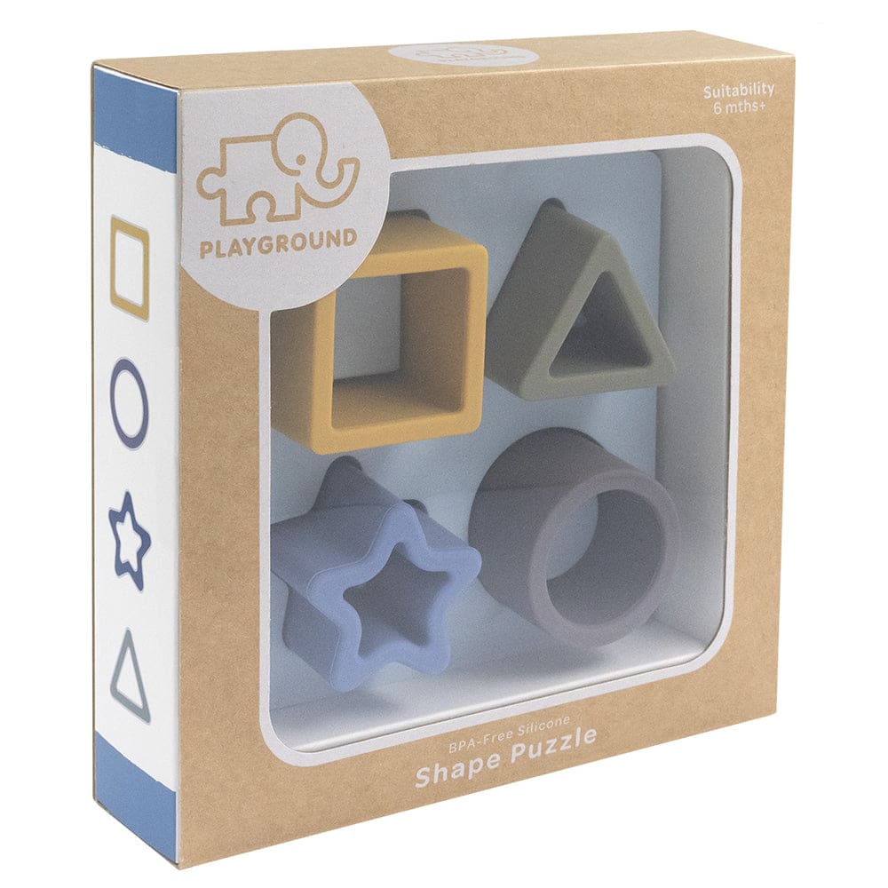 Silicone Shape Puzzle - Steel Blue - Soft Toys