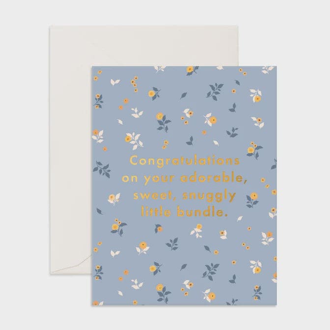 Snuggly Bundle Broderie Greeting Card - Greeting Cards