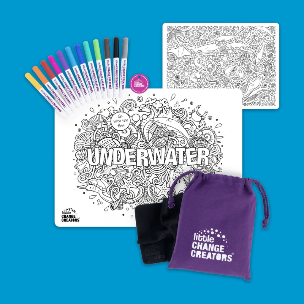 UNDERWATER Re-FUN-able Colouring Set - Arts &amp; Crafts