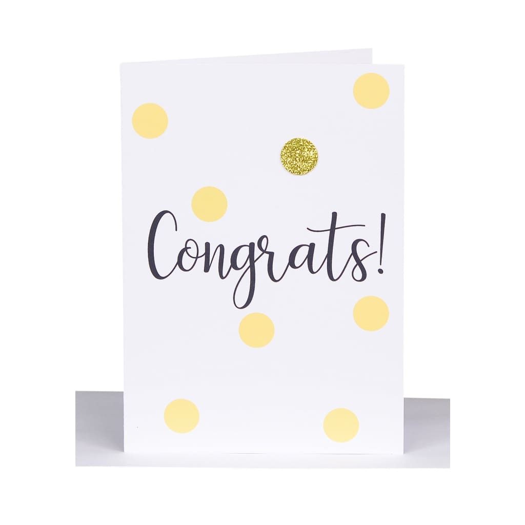 Lil’s Cards - Assorted - Congrats! - Glitter Circle - accessories
