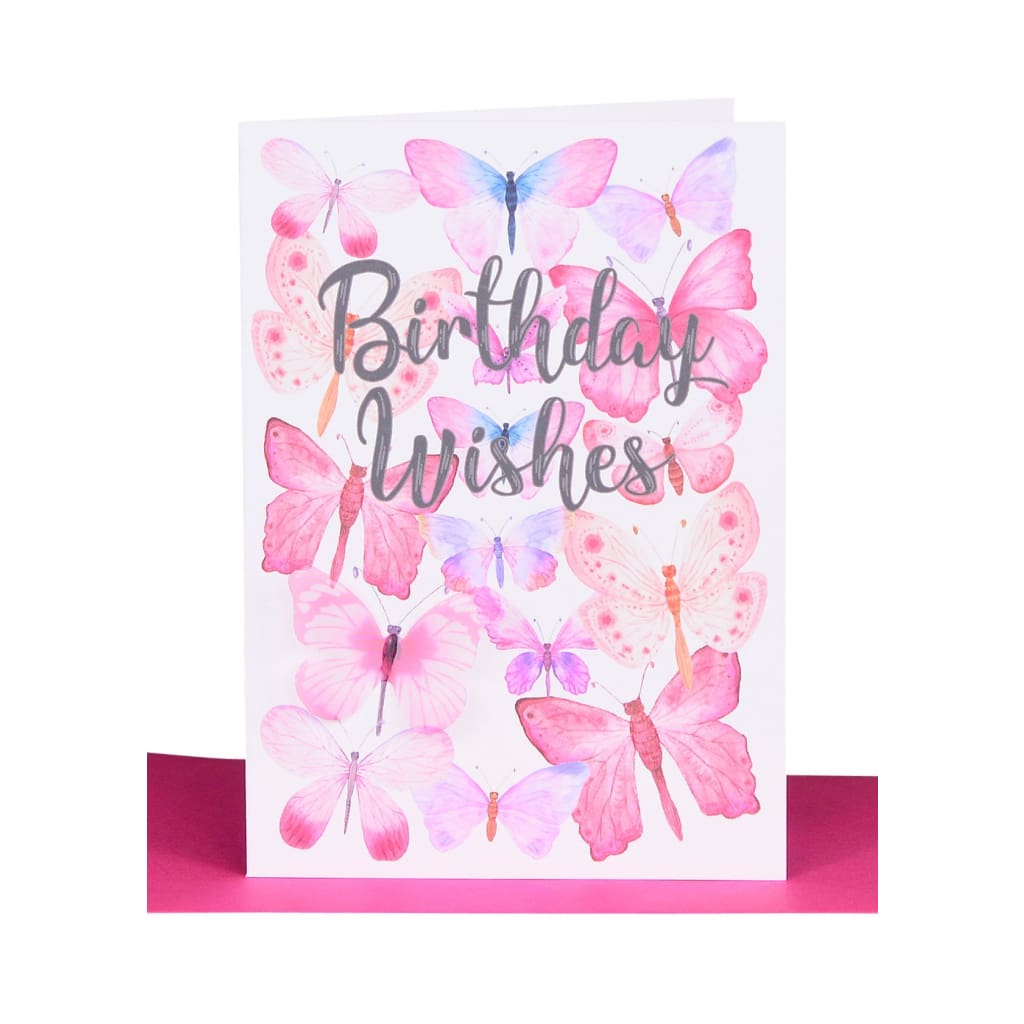 Lil’s Cards - Assorted - Happy Birthday Silk Butterfly - accessories