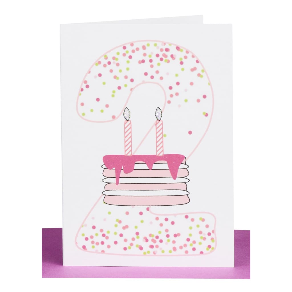 Lil’s Cards - Assorted - Pink Confetti &amp; Cake 2nd Birthday - accessories