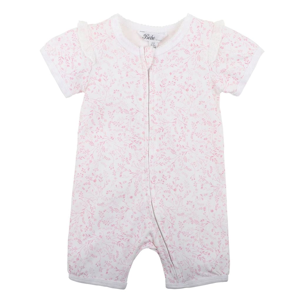 Lola Fern Short Sleeve Zip Romper - Baby Clothes