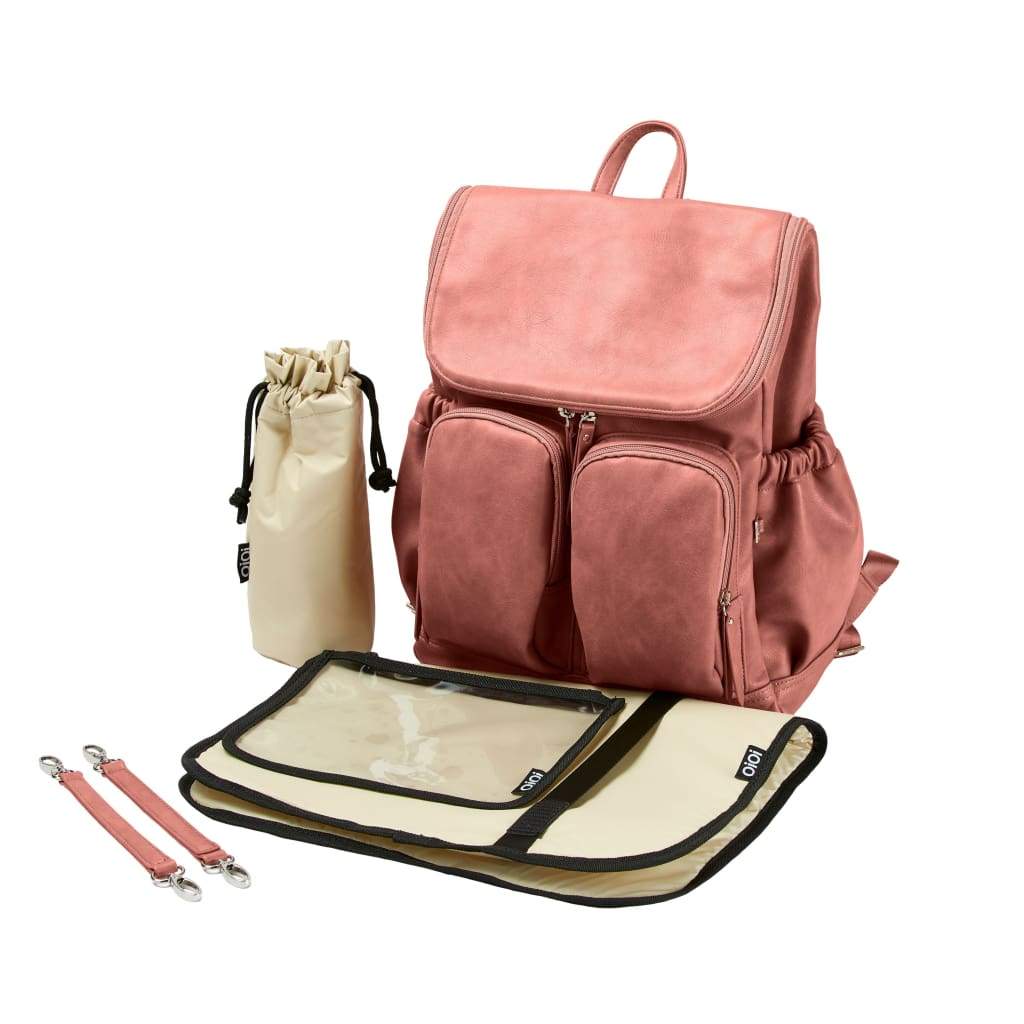 OiOi - Dusty Rose Faux Leather Backpack - accessories