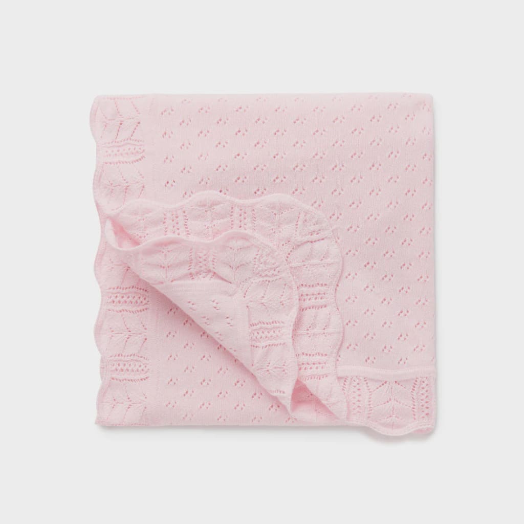 Pink Pointelle Knit Blanket - Bedding &amp; Blankets