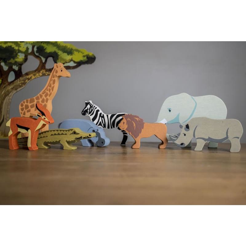 Safari Animals (Selection of 8 Animals) - Wooden Toys