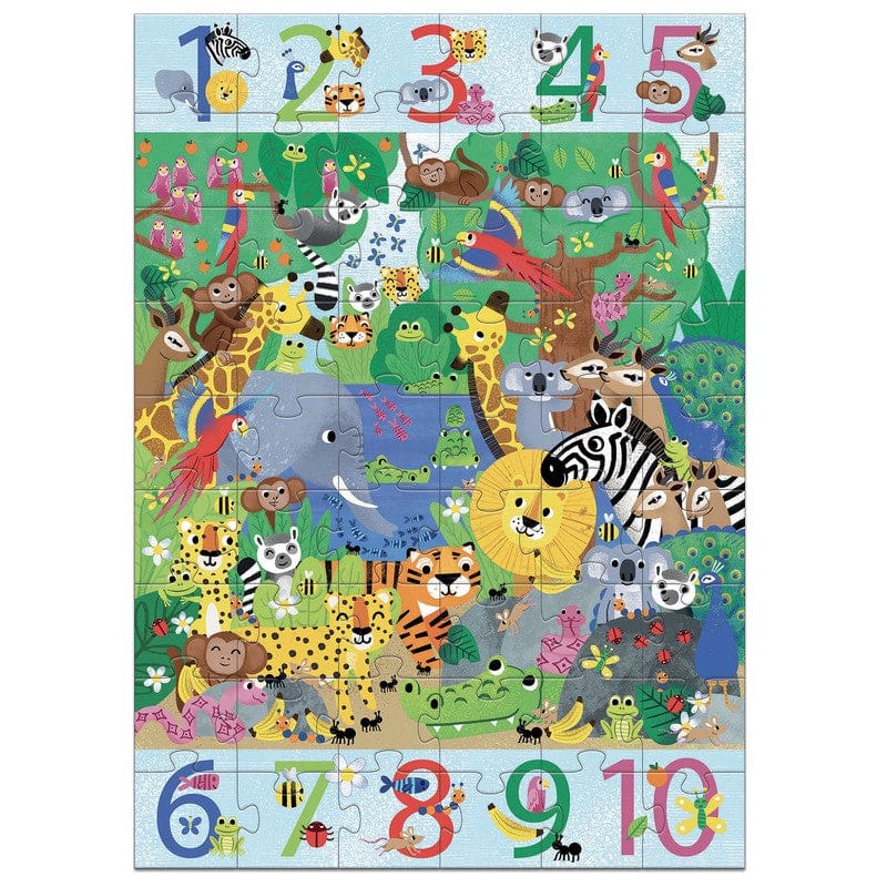 1 to 10 Jungle 54pc Giant Puzzle - Puzzles