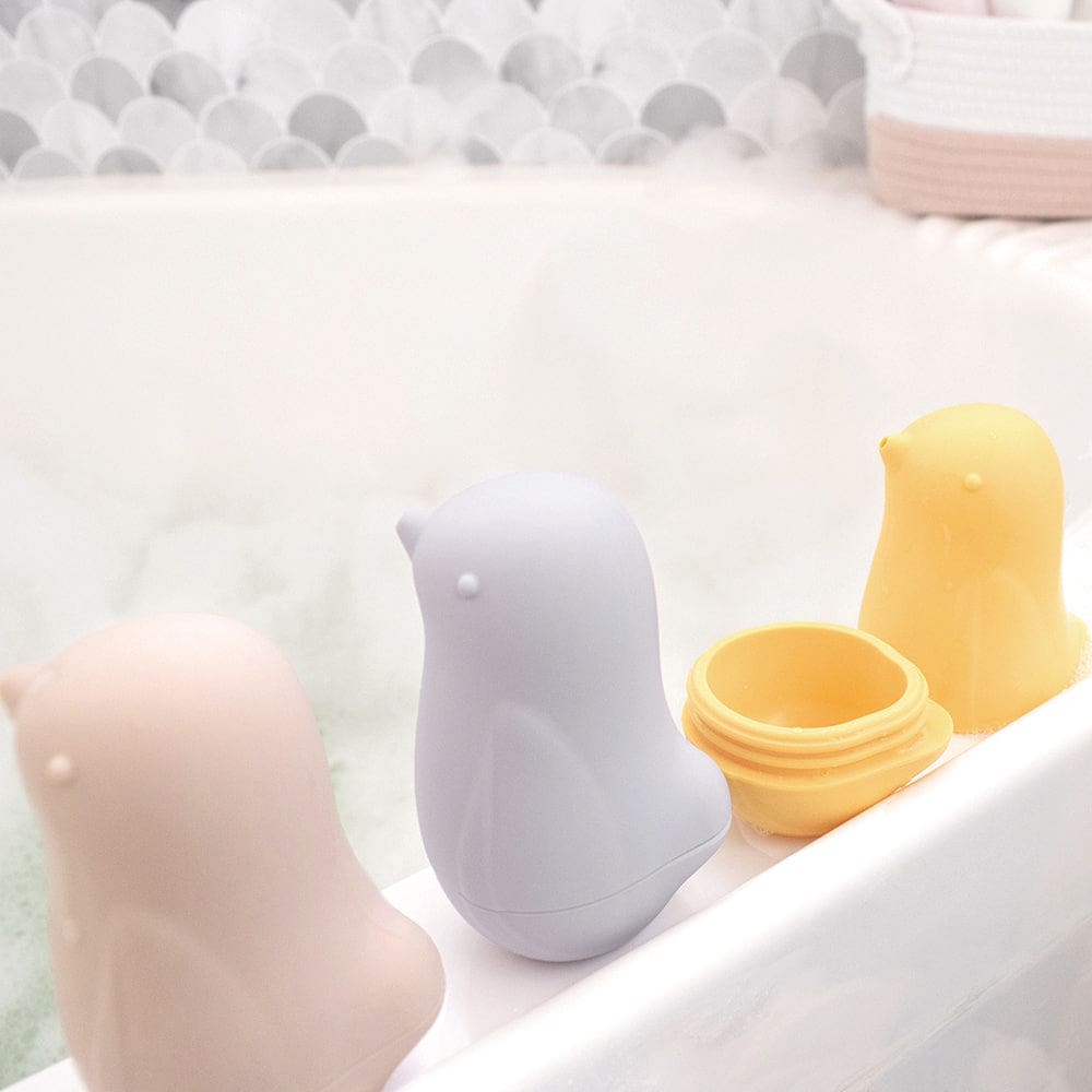 3 Pack Silicone Squeezy Bath Birds - Bath Toys