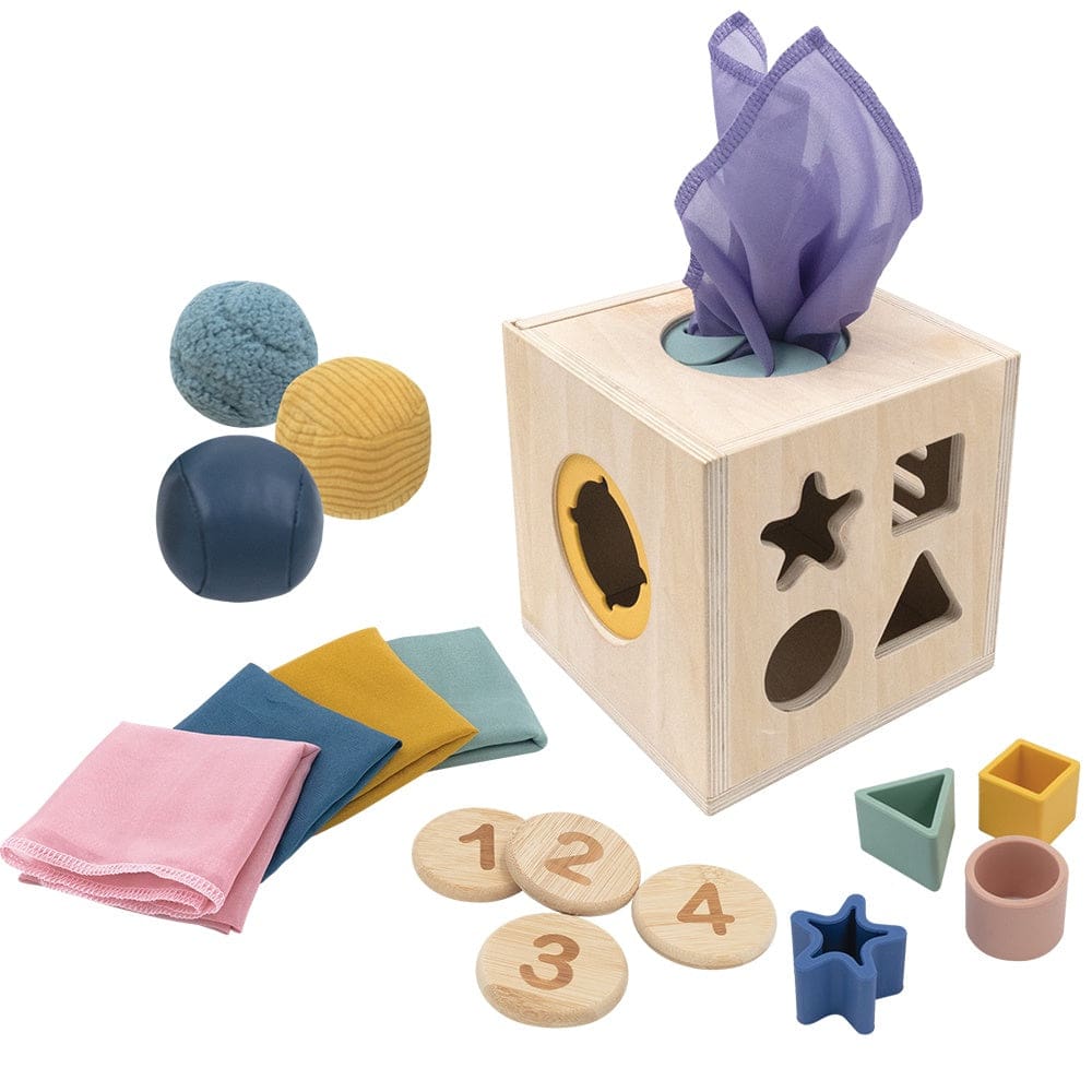 4-in-1 Sensory Cube - Wooden Toys