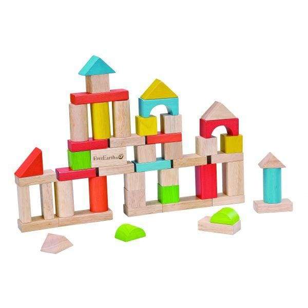 50pcs Building Block Set with Bucket - Wooden Toys