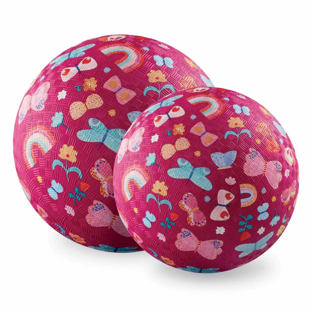 7 Inch Playground Ball - Butterfly Fields (Pink) - Portable Play