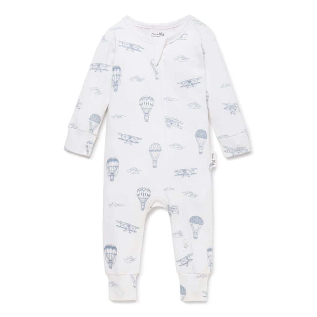Air Balloon Zip Romper - Baby Boy Clothing