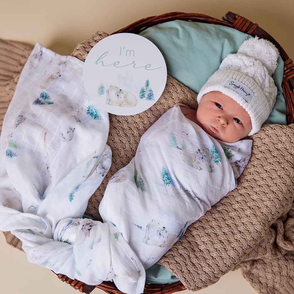 Arctic Organic Muslin Wrap - Muslins &amp; Swaddle Wraps