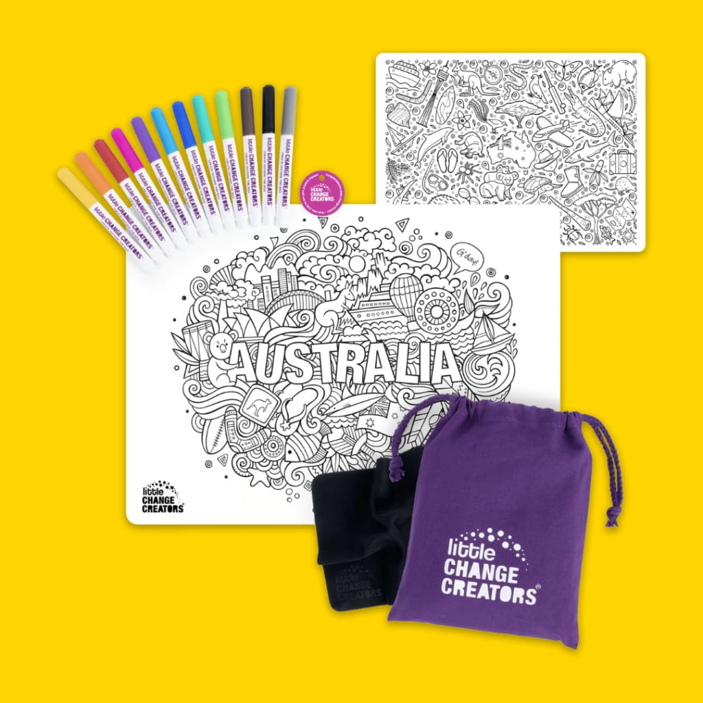 AUSTRALIA Re-FUN-able Colouring Set - Arts &amp; Crafts